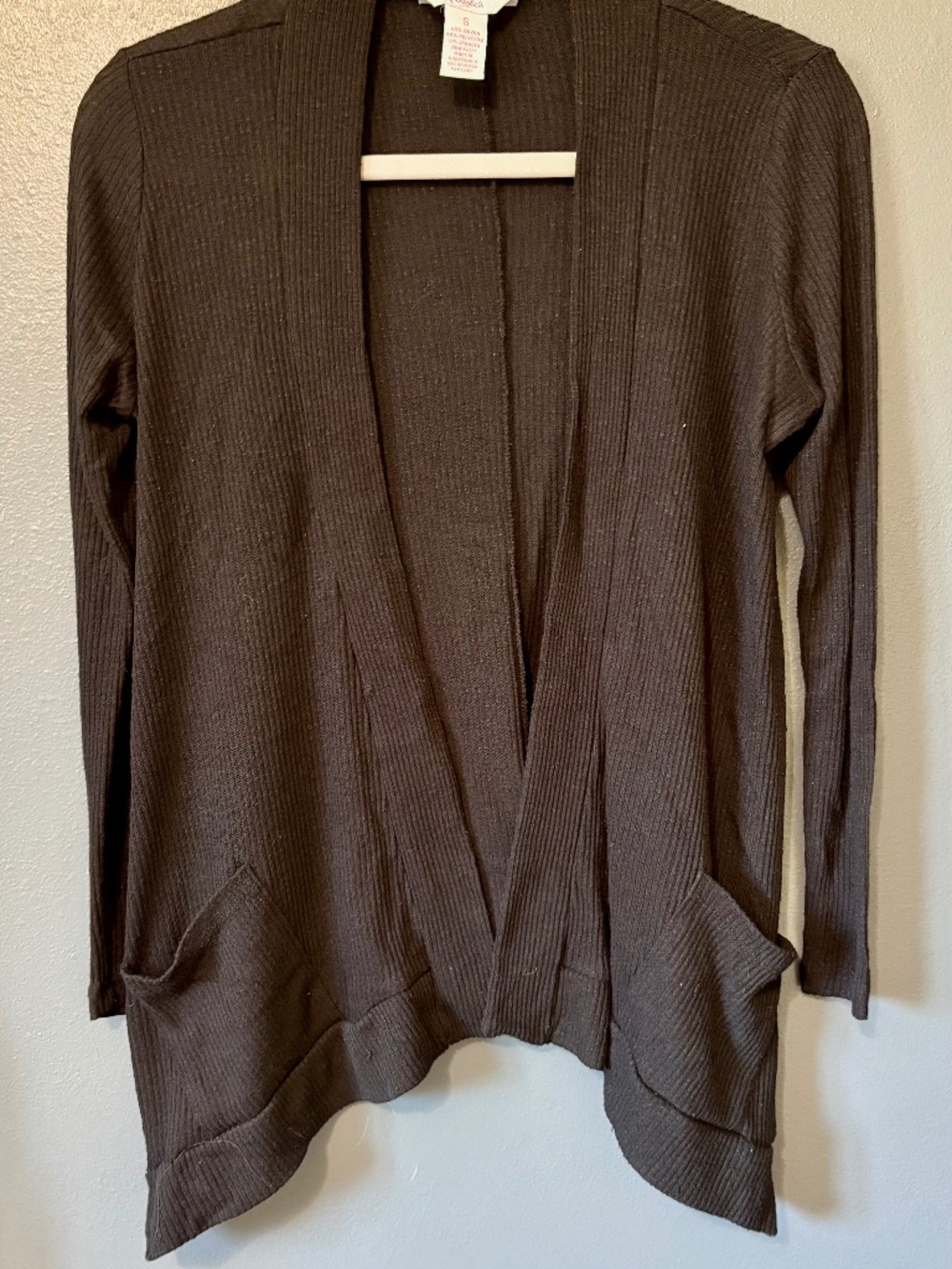 Ribbed Black Cardigan